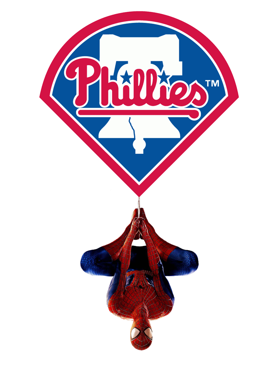 Philadelphia Phillies Spider Man Logo vinyl decal